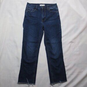 HARPER womens JEANS straight HiGH RISE frayed CROPPED ankle SIZE 27